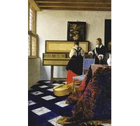 Johannes Vermeer Journal #6: Cool Artist Gifts - Lady At The Virginal With A Gentleman, “The Music Lesson” Vermeer Van Delft Notebook Journal To Write In 6x9" 150 Lined Pages