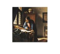 Johannes Vermeer Printed Posters The Geographer Picture Print Canvas Wall Paint Arts Decor Modern Home Artworks Idea 20x20inch(50x50cm)