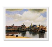Johannes Vermeer View Of Delft Baroque Cityscape Painting A4 Artwork Framed Wall Art Print Artery8 White One Size