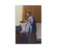 Johannes Vermeer's Girl in Blue Reading A Letter Poster Wall Art Poster Prints Home Decor Picture Canvas Painting Posters 24x36inch(60x90cm)