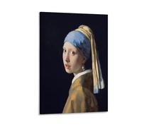 Johannes Vermeer's Girl with A Pearl Earring Poster Artworks Canvas Poster Wall Art Prints Home Modern Decor 08x12inch(20x30cm)