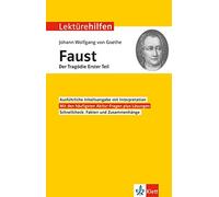 Johannes Wahl Klett Lektürehilfen Goethe Faust Der Tagödie erster Te (Paperback)