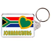 Johannesburg - Love South Africa/African Towns & Cities Flag - Double Sided Large Keyring Souvenir/Gift/Present