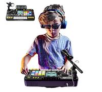 Johehe Rechargeable Kids DJ Mixer, LED Light Show & Karaoke Microphone - Interactive Music Toy with 12 Sound Buttons, 8 Piano Keys & Custom Recording for Children Aged 4-8 Years