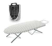 Johgee Foldable Table Top Ironing Board, Small Travel Ironing Board | Iron Rest, Non-Slip Feet for Home & Dormitory, Travel Use, Light Weight, Space-Saving, 77 x 32cm