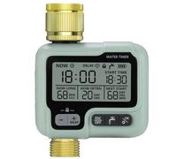 Johgee Water Timer with Brass Inlet & Outlet, Watering Computer, Control Irrigation System for Garden Lawn, Automatic Irrigation, Rain Delay, Manual Control and Child Lock