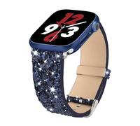 JOHIPI Bling Band Compatible with Apple Watch Bands 38mm 40mm 41mm 42mm 44mm 45mm 46mm 49mm Ultra 3/2/1, Glitter Sparkle Leather Strap For iWatch Band Series 11/10/9/8/7/6/5/4/3/2/1 & SE3 SE2 SE