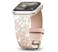 JOHIPI Bling Bands Compatible with Apple Watch 38mm, 40mm, 41mm, 42mm, 44mm, 45mm, 49mm, Ultra 2/1, iWatch Band, Glittering Leather Strap for Apple Watch Series 9, 8, SE, 7, 6, 5, 4, 3, 2, 1, 38mm
