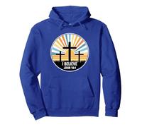 John 14:1 14 1 God Jesus Religious Quote Christian Believe Pullover Hoodie, Adult Unisex, Royal Blue, X-Large