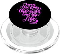 John 14:6 Jesus The Way Truth Life Bible Verse Scripture God PopSockets PopGrip for MagSafe