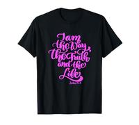 John 14:6 Jesus The Way Truth Life Bible Verse Scripture God T-Shirt