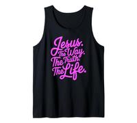John 14:6 Jesus The Way Truth Life Bible Verse Scripture God Tank Top
