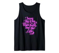 John 14:6 Jesus The Way Truth Life Bible Verse Scripture God Tank Top