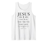John 14:6 Jesus The Way Truth Life Bible Verse Scripture God Tank Top