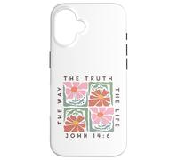 John 14:6 The Way The Truth The Life Floral Design Case for iPhone 16
