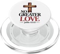 John 15:13 - No Greater Love Cross Graphic PopSockets PopGrip for MagSafe