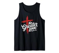 John 15:13 - No Greater Love Cross Graphic Tank Top