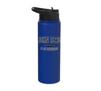 John 19:30 It is Finished Bible Verse Black Varsity Stainless Steel Insulated Water Bottle