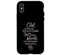 John 3:16 Bible Verse For God So Loved the World Scripture Case for iPhone X/XS