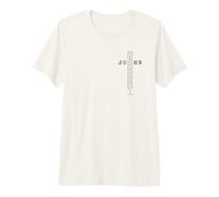 John 3:16 Bible Verse Front, Back Print Christian Cross Premium T-Shirt