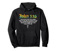 John 3 16 Bible Verse Scripture Christian God Loves Pullover Hoodie
