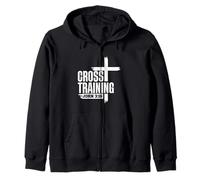 John 3 16 Christian Bible Verse Cross Training Zip Hoodie