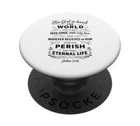 John 3:16 Eternal Life Christian Scripture Faith Bible Verse PopSockets Adhesive PopGrip