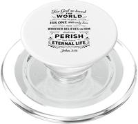 John 3:16 Eternal Life Christian Scripture Faith Bible Verse PopSockets PopGrip for MagSafe