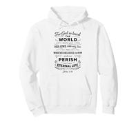 John 3:16 Eternal Life Christian Scripture Faith Bible Verse Pullover Hoodie