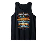 John 3:16 Eternal Life Christian Scripture Faith Bible Verse Tank Top