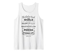 John 3:16 Eternal Life Christian Scripture Faith Bible Verse Tank Top