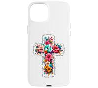 JOHN 3:16 Floral Faith Cross Jesus Christian Religious Case for iPhone 15 Plus