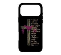John 3:16 For God So Loved The World Bible Verse with Cross Case for iPhone 17 Pro Max