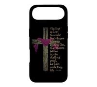 John 3:16 For God So Loved The World Bible Verse with Cross Case for iPhone Air