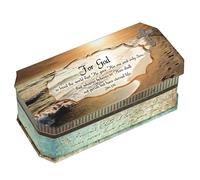 John 3:16 For God So Loved the World Footprints in the Sand Belle Papier Design Jewelry Music Musical Box Plays Song Amazing Grace