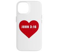 John 3:16 GOD So Loved The World Bible Verse Reference Heart Case for iPhone 14