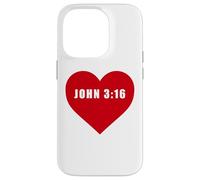 John 3:16 GOD So Loved The World Bible Verse Reference Heart Case for iPhone 14 Pro