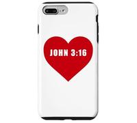 John 3:16 GOD So Loved The World Bible Verse Reference Heart Case for iPhone 7 Plus/8 Plus