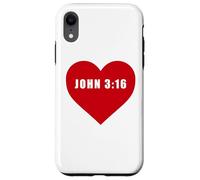 John 3:16 GOD So Loved The World Bible Verse Reference Heart Case for iPhone XR