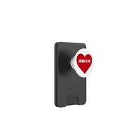 John 3:16 GOD So Loved The World Bible Verse Reference Heart PopSockets PopWallet for MagSafe