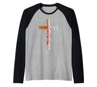 John 3-16 God so Loved The World That he gave his only Son Raglan Baseball Tee