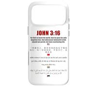 John 3:16 International Bible Salvation Verse EN, CN, HI, AR Case for iPhone 17 Pro Max