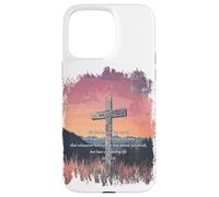 John 3:16 KJV Resurrection Sunday Cross of Jesus Grunge Case for iPhone 15 Pro Max