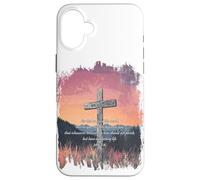 John 3:16 KJV Resurrection Sunday Cross of Jesus Grunge Case for iPhone 16 Plus