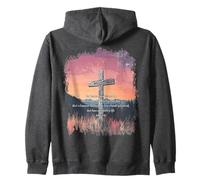 John 3:16 KJV Resurrection Sunday Cross of Jesus Grunge Zip Hoodie