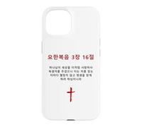 John 3:16 - Korean Christian Evangelism Gospel Bible Verse Case for iPhone 15