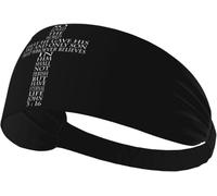 John 316 Cross Jesus Christ God Elastic Sports Headband Anti-Sweat Band, Outdoor Sports Headband Moisture Wicking Fitness Sports Headband
