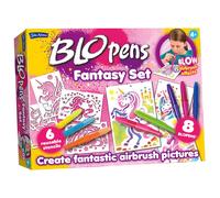 John Adams BLOPENS? Fantasy Activity Set | Contains 6 Reusable Stencils & 8 BLOPENS | A Fab New Way to Colour & Draw | Ages 4+ | Great Gift Idea for