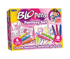 John Adams BLOPENS? Fantasy Activity Set | Contains 6 Reusable Stencils & 8 BLOPENS | A Fab New Way to Colour & Draw | Ages 4+ | Great Gift Idea for