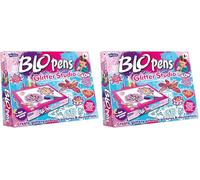 John Adams | BLOPENS® Glitter Studio: Blow airbrush & add glitter effects | Arts & crafts | Ages 6+ (Pack of 2)